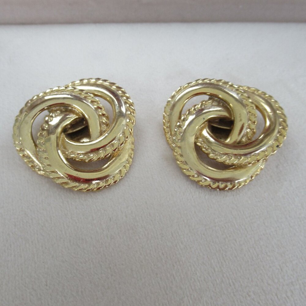 Vintage Bluette Shoe Clips Made In France 1.25" Signed, Gold Plated